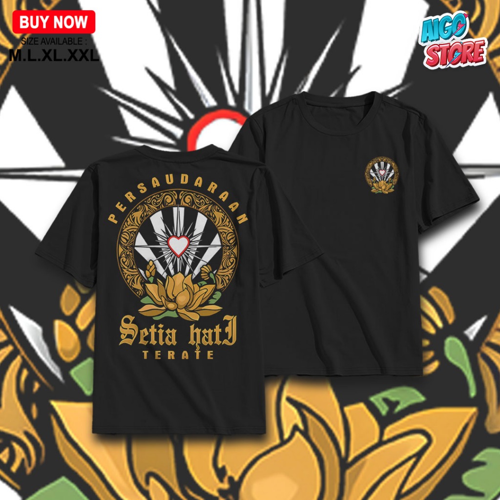 Kaos PSHT LINGKAR EMAS - Kaos SH Terate Emas - Kaos Terate 1 Abad Katun