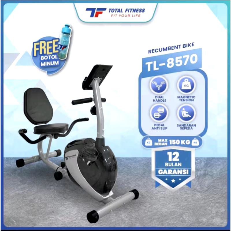 SEPEDA STATIS RECUMBENT BIKE Total fitnes TL 8570