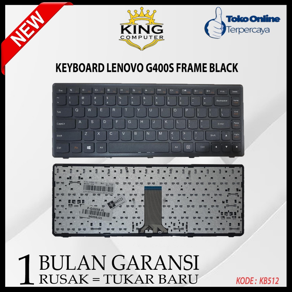 KEYBOARD LENOVO G400S G405S S410P Z410 Z410P HITAM