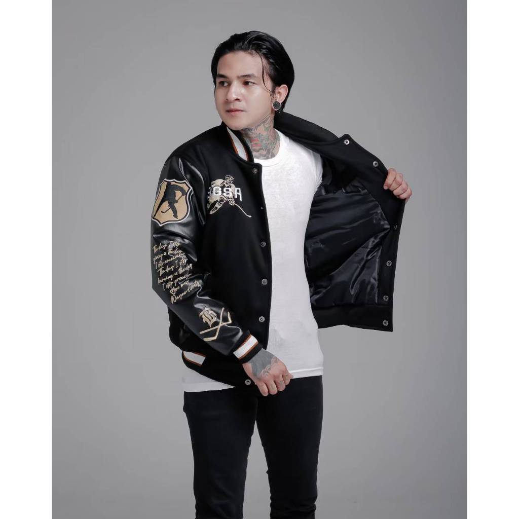 Jaket Varsity Hockey X04 Jaket Baseball BGSR Original Unisex Cewek Cowok Versity Baseball Pria Wanit