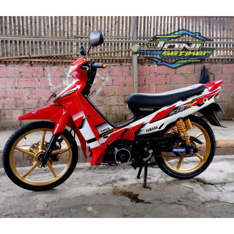 Striping lis sticker standar ORI yamaha fiz r fizr f1z r ardath 2001 2002 merah putih hitam putih