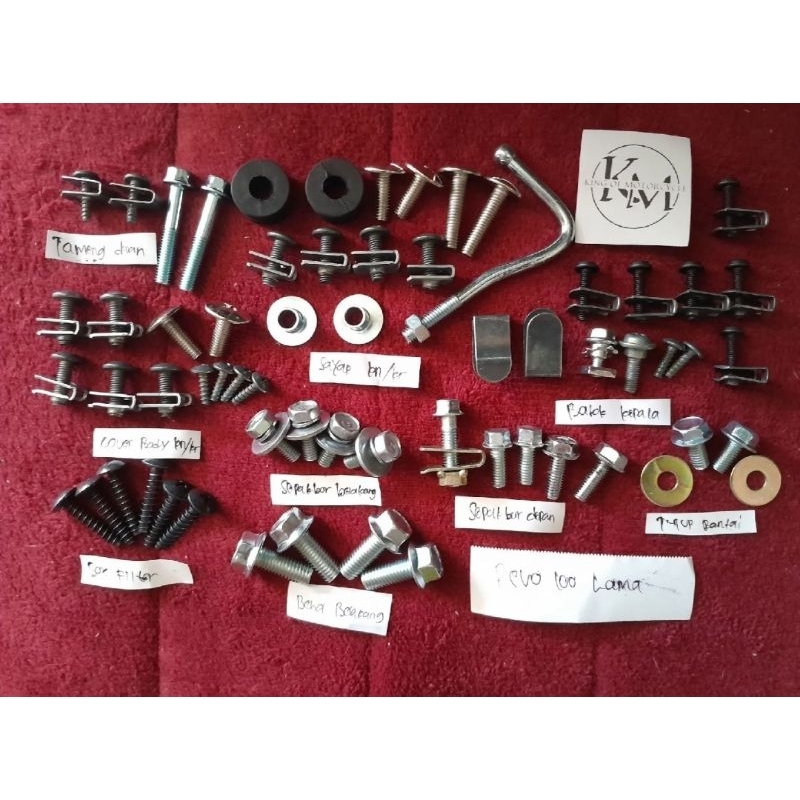 COD Baut Body Lengkap Honda Revo 100cc- Baud Body fullset Honda Revo Lama 100cc