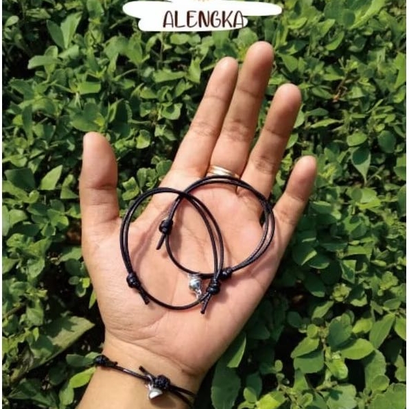 (2 pcs) Gelang Magnet Inisial - Gelang Magnet Couple - Gelang Magnet Waterproof