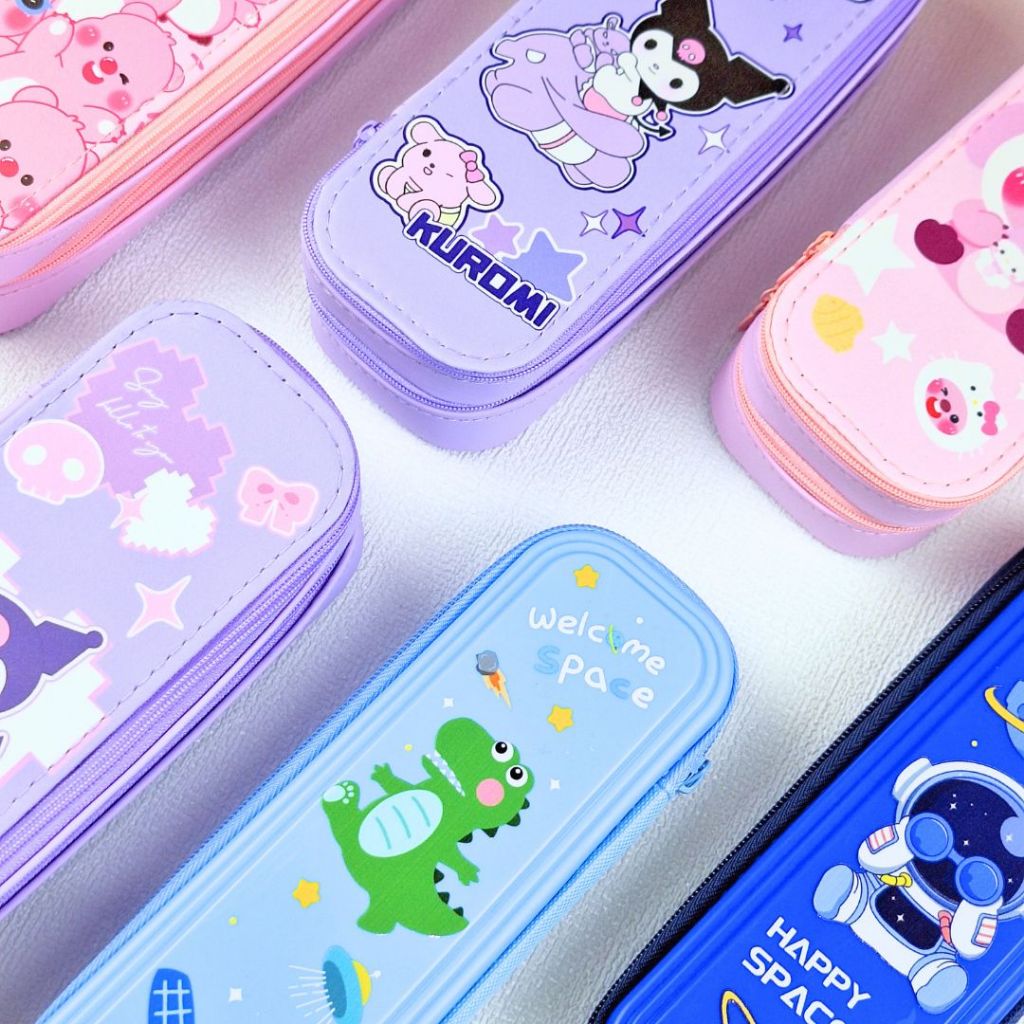 

SINGLE DOUBLE LAYER PENCIL CASE Tempat Pensil 1 DAN 2 Tingkat dengan desain terbaru
