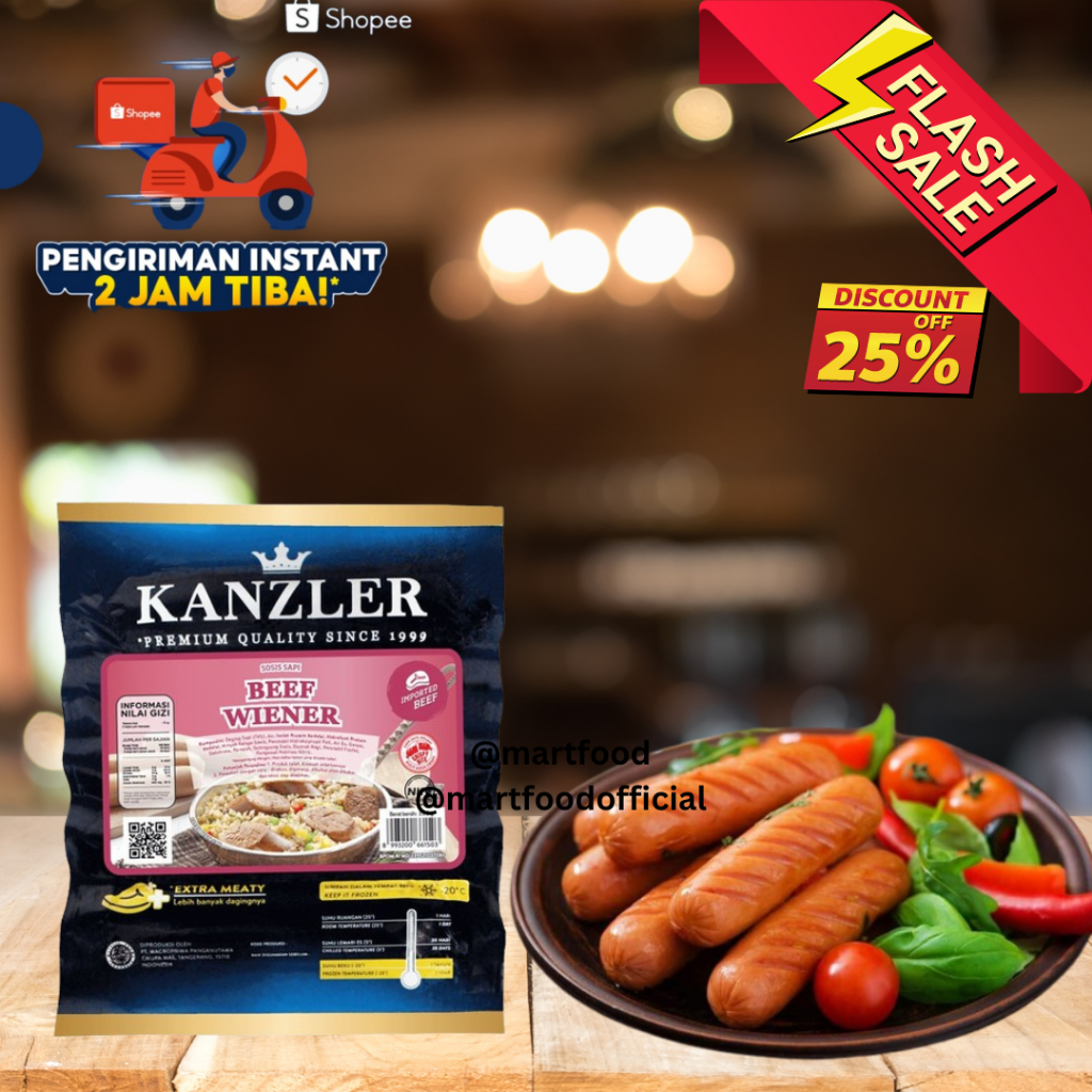 

Sosis Kanzler HALAL Beef Wiener 360n gram