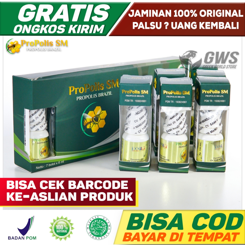Obat Tetes Telinga Tersumbat, Telinga Budeg Sebelah, Telinga Berair ampuh - PROPOLIS BRAZIL SM