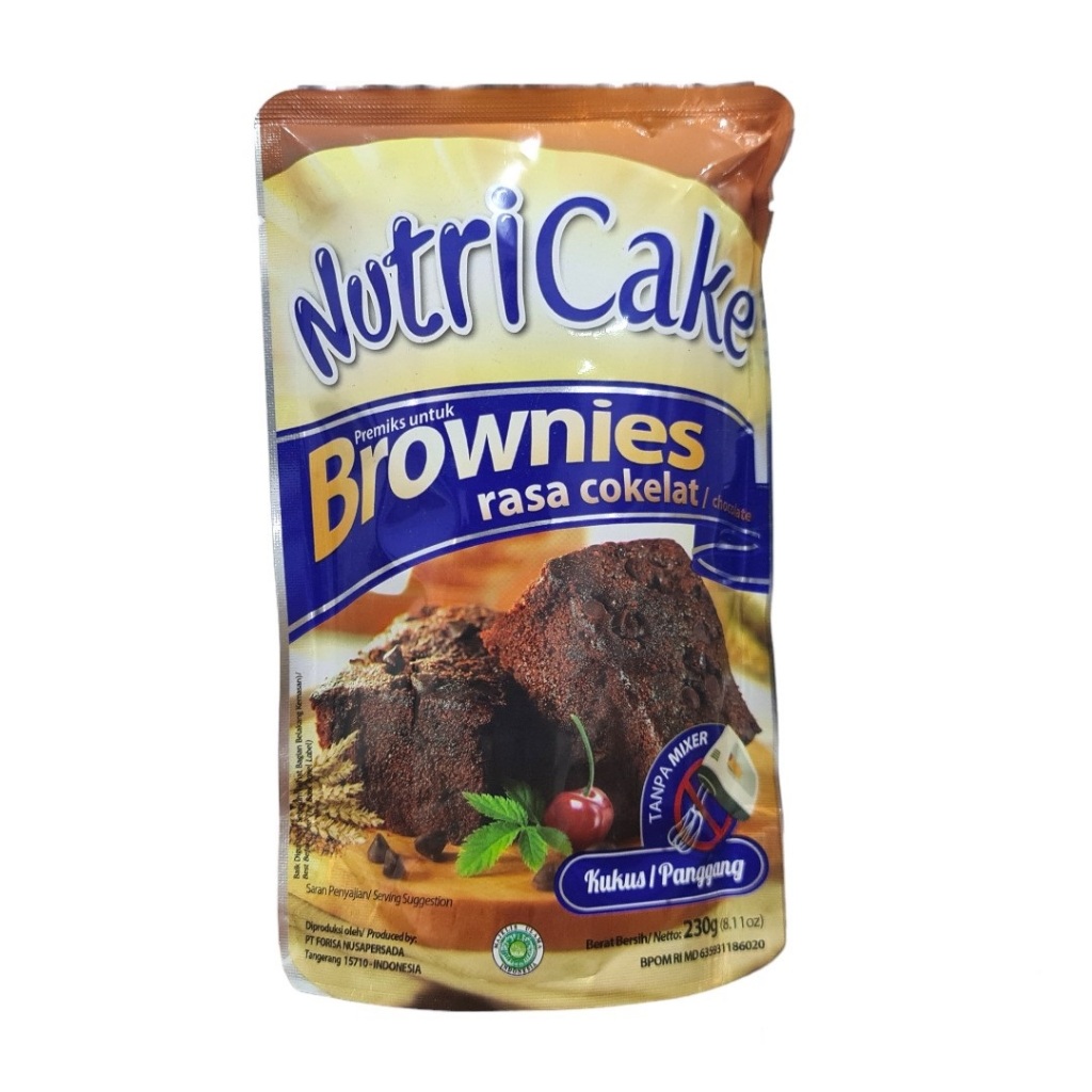 

Brownies Instan Coklat Cokelat Chocolate Bubuk Nutricake 230Gram 230 Gram (Pack)