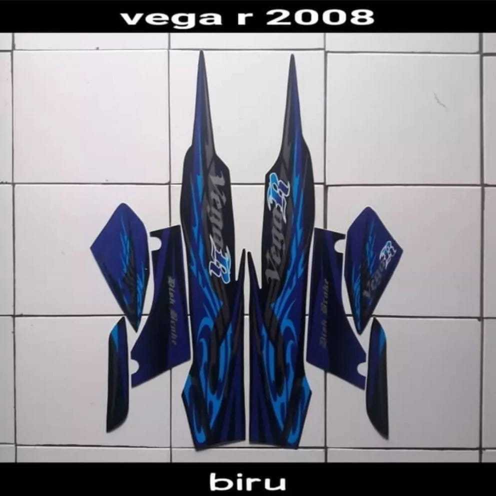 striping body motor vega r new 2008 stiker body motor vega r new 2008 biru