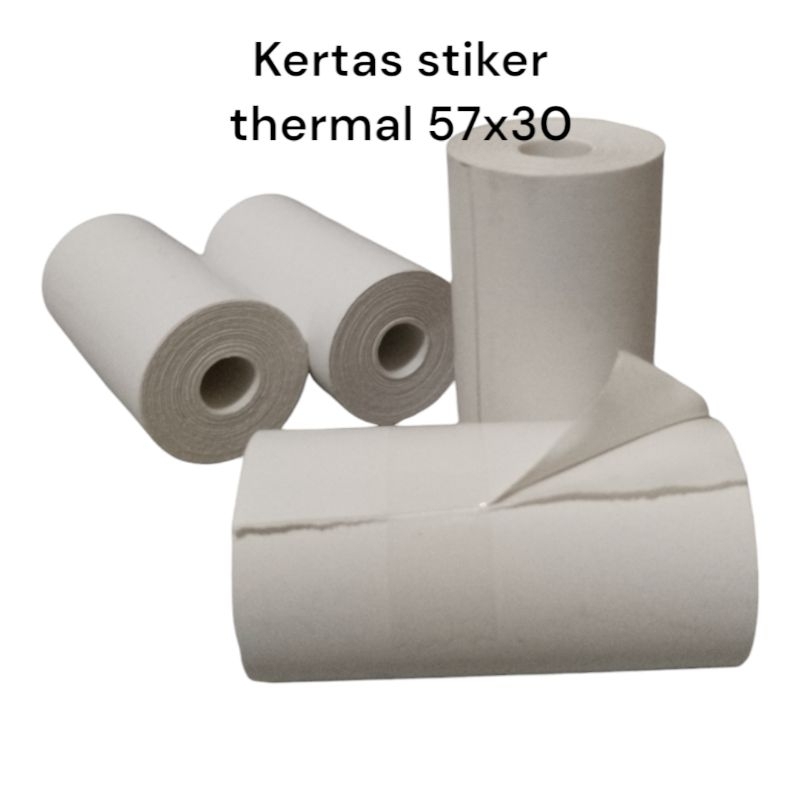 

kertas stiker thermal 57x30 58x30 untuk cetak resi dll