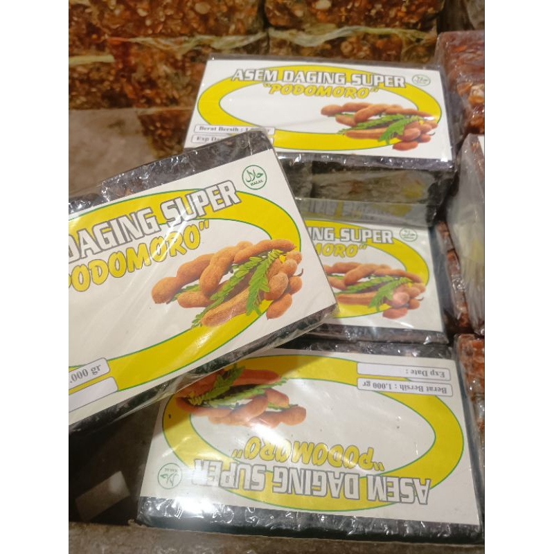 

Asem Jawa Asli Daging Super PODOMORO 1 kg Murni Asem Kuning Halal Herbal Organik Alami