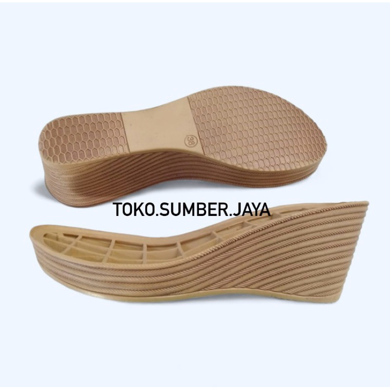 Outsole Sepatu Wedges- Sole Sandal Wedges Wanita Formal Alas Bawah Sole Sepatu Cewek Hak 7cm Size 36