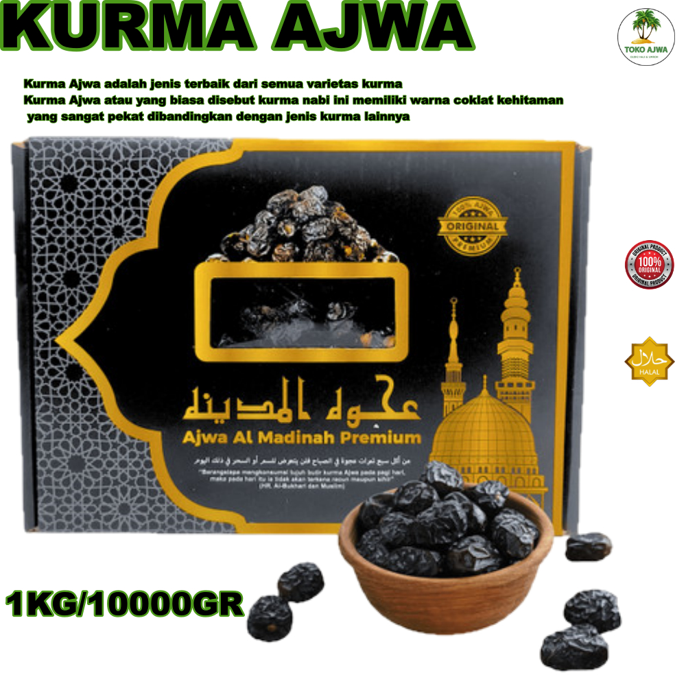 

Kurma Ajwa 1kg/Kurma Nabi dus asli [1kg]