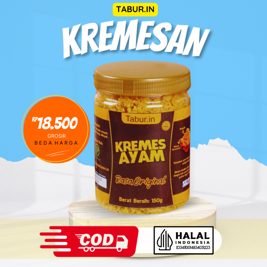 

Kremes Ayam Tabur.in Original, Kremesan Ayam Original 150g