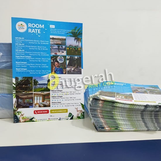 

Cetak Brosur / Flayer Kilat A4 2 sisi 1 Rim - Brosur Media Promosi Custom Art Paper