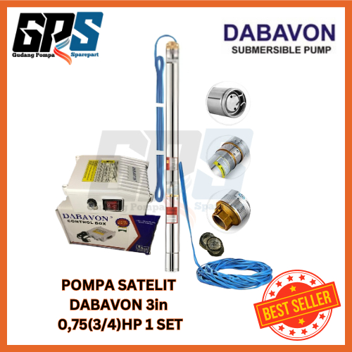 [POMPA SATELIT] DABAVON 3IN 0,75HP + 50 METER KABEL