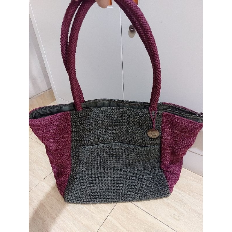 [100% ORIGINAL NEW] DOWA Crochet Tote Bag Andanari - Tas Rajut Dowa Asli Merah Maroon Abu-Abu Hitam