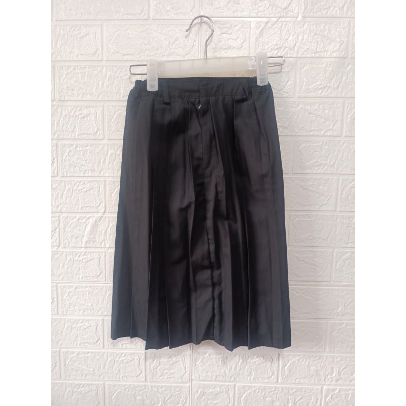 Rok Rempel Plisket Wiru Hitam SD SMP SMA Kuliah Ospek Kerja Panjang