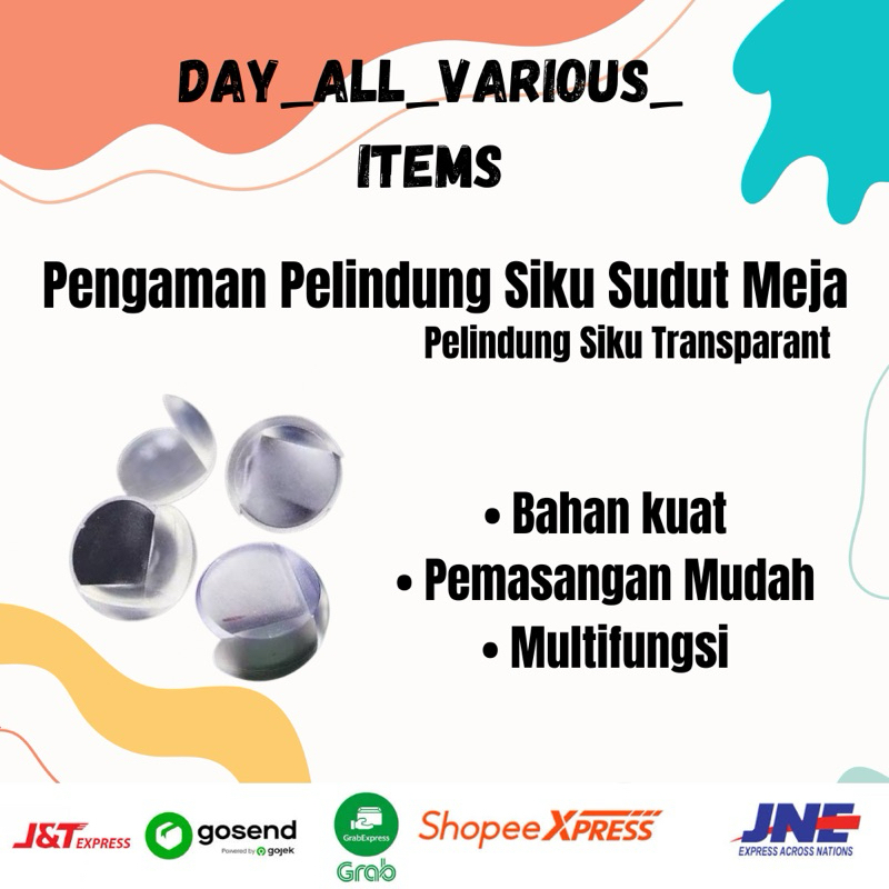 Pengaman Pelindung Siku Meja Sudut Kaca Kayu Besi Transparan Bayi Oval