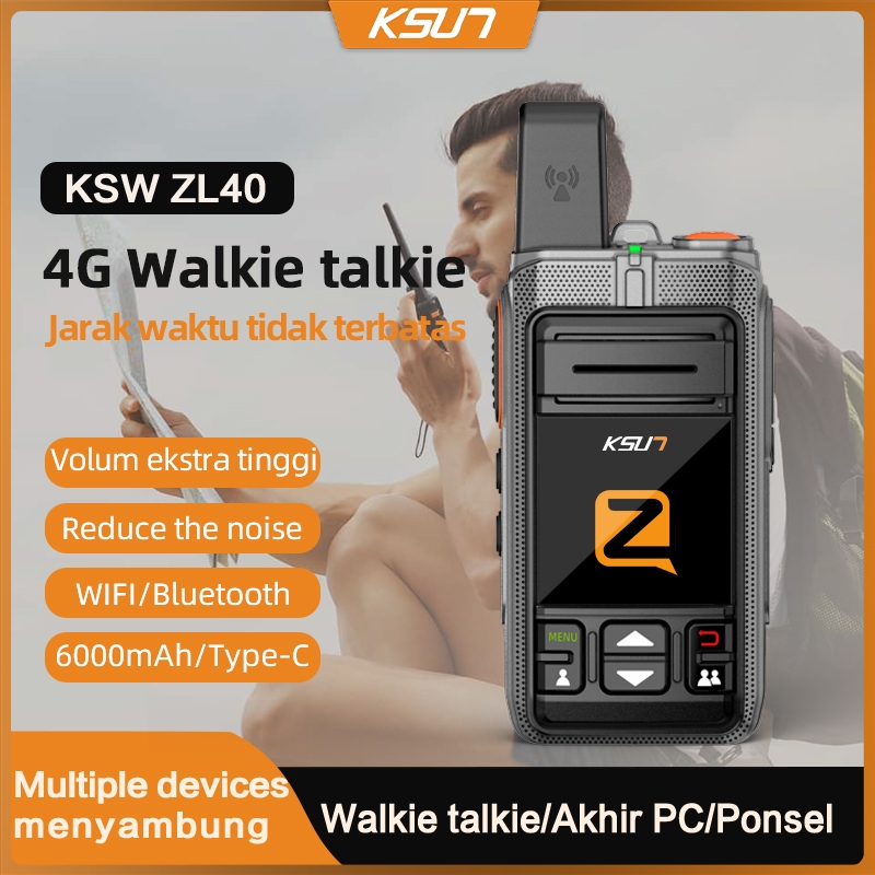 Bottom top - KSUN ZL40 Applicable ToPOC Zello APP HT Walkie Talkie POC 4G Global SIM Handy Talky