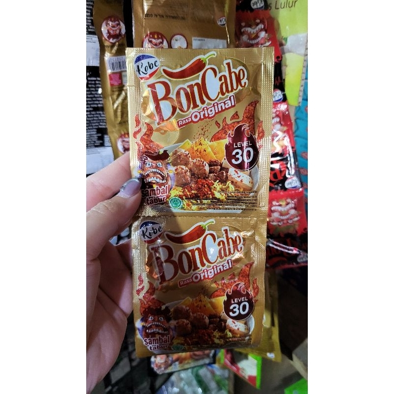 

bon cabe sachet serenteng lvl 15,30,50 isi 12 sachet