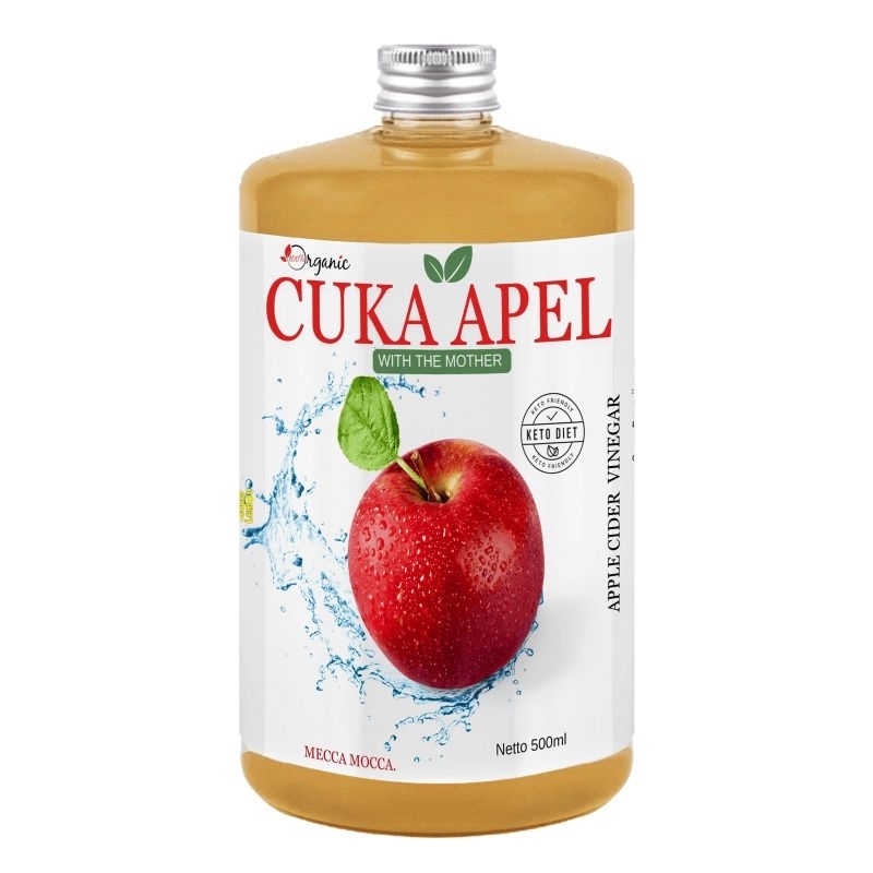 

#Cuka Apel 500ml With The Mother Pure Apple Cider Vinegar Untuk Diet 100%organic