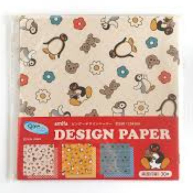 

Kertas origami design paper Pingu 3 varian, isi 30pcs, 15x15cm