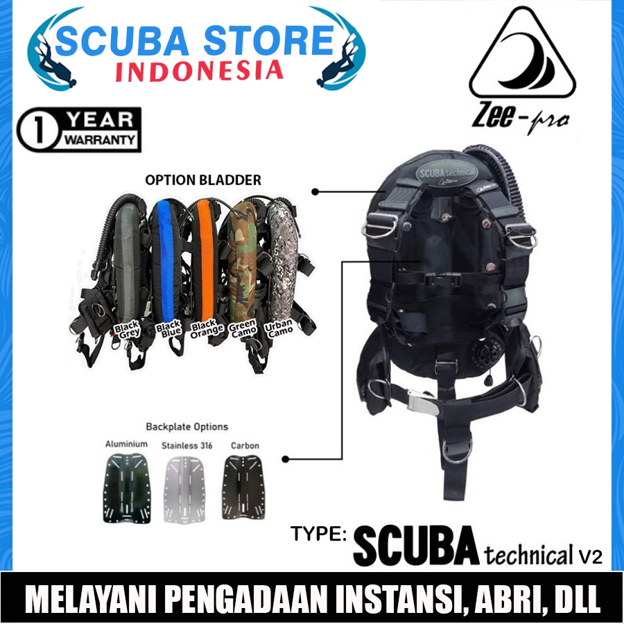 BCD Technical Zeepro ScubaTechnical Donut Wing Back Buoyancy BC Scuba Diving Tech Selam