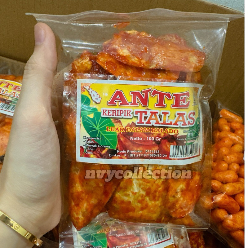 Keripik talas Balado Pedas Ante Oleh oleh Lampung Padang