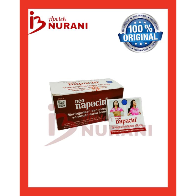 NEO NAPACIN 1 BOX ISI 25 STRIP UNTUK SESAK NAFAS