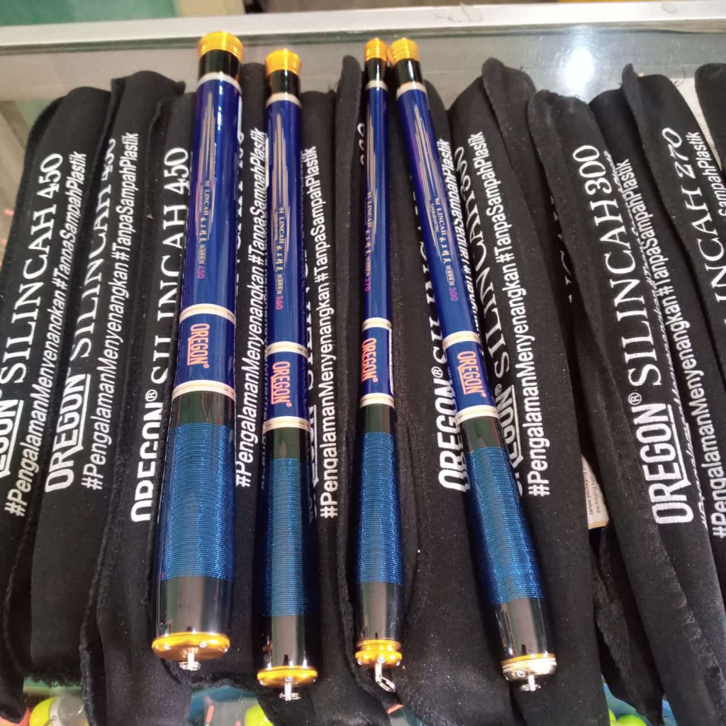 Tegek Pancing Oregon Silincah Bahan Carbon Ros Pendek