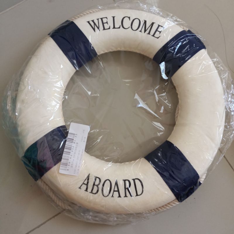 Tali pengikat gorden motif pelampung properti foto pelampung pantai perahu pelaut BIRU NAVY