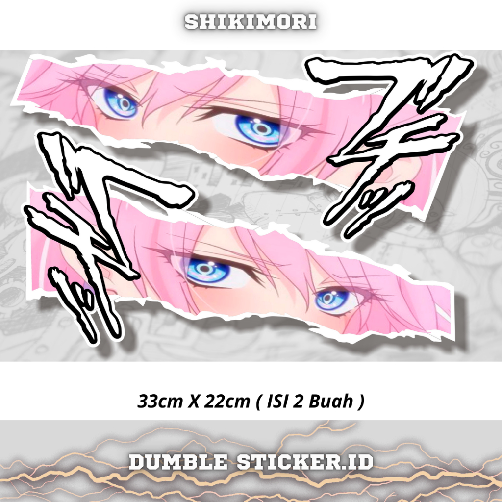 Sticker Stripping All Type Motor Print Cutting Stiker Mata Anime Shikimori