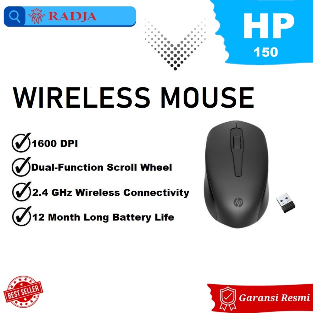 Mouse HP 150 Wireless Mouse 1600DPI