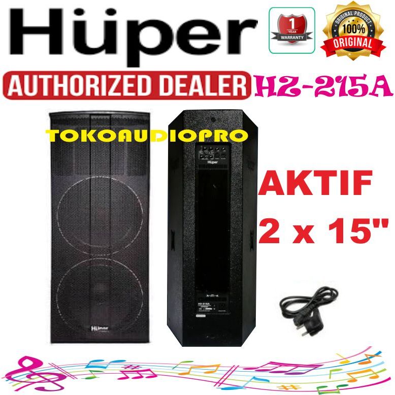 Speaker Huper HZ215A Dual 15" Speaker Aktif Original  HZ-215A