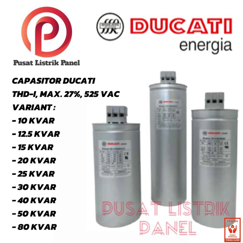 Capasitor DUCATI/12.5 KVAR THD-I, MAX. 27% , 525 VAC