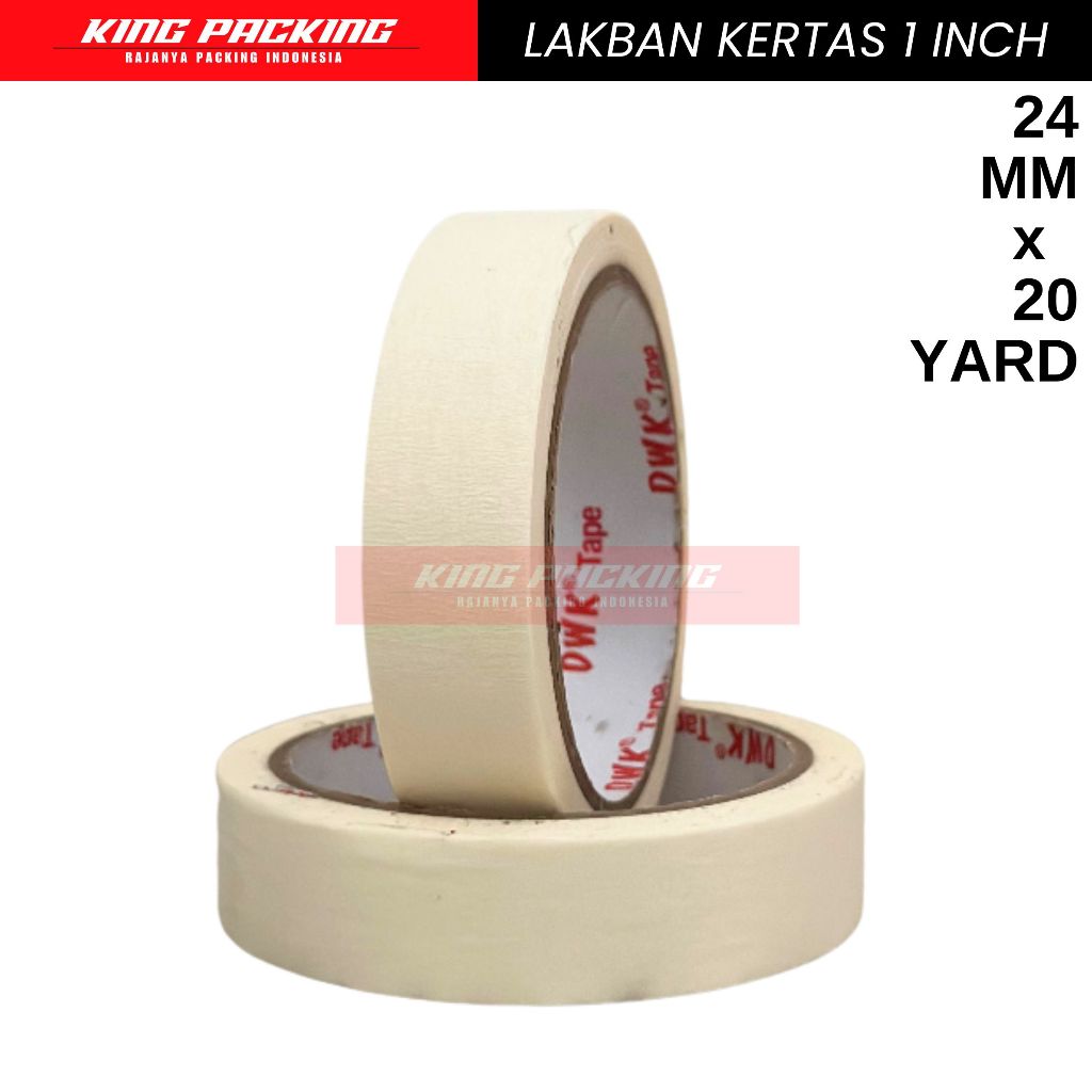 

Lakban Kertas 24mm x 20 YARD / Masking Tape 1 INCH