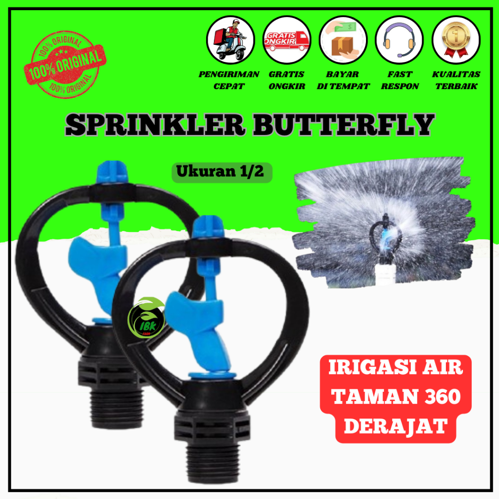 Sprinkler Pertanian Sprinkler kupu-kupu Plus Sok Drat Sprinkler Taman Kebun Inbeken