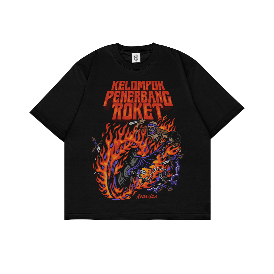 KAOS BAJU KPR RODA GILA | T-SHIRT OVERSIZE HITAM STYLE Y2K VINTAGE BOOTLEG GRUNGE | PRIA WANITA DEWA