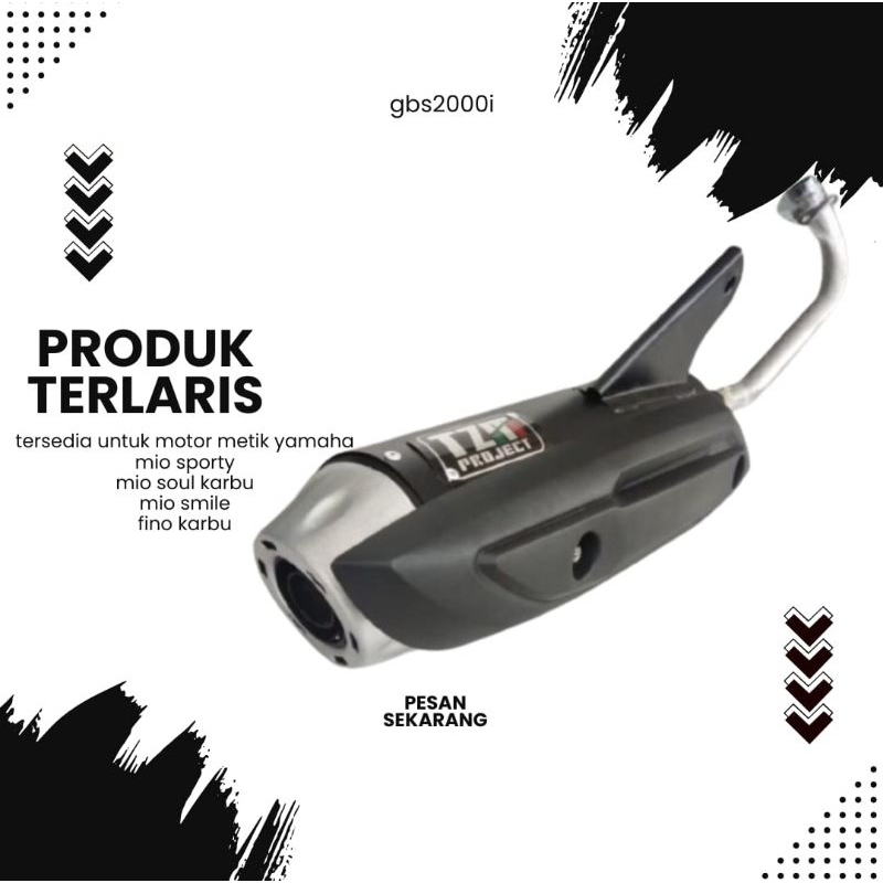 Knalpot copy TZM PROJECT YAMAHA MIO SMILE MIO SPORTY MIO SOUL KARBU FINO KARBU suara bas adem