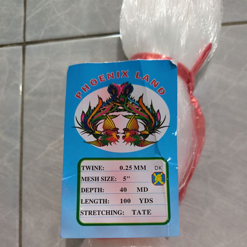 Jaring ikan senar 0.25 5 inchi 40md/100yds tate mata malang pukat ikan jaring ikan murah