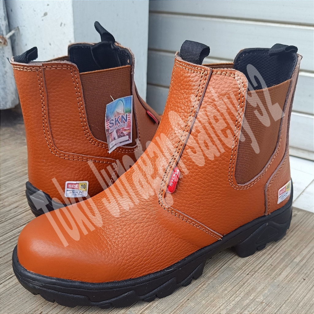 Sepatu Safety Skn Safety Shoes Murah Terbaru Sepatu Septi Ujung Besi Las Proyek Kulit King Skn