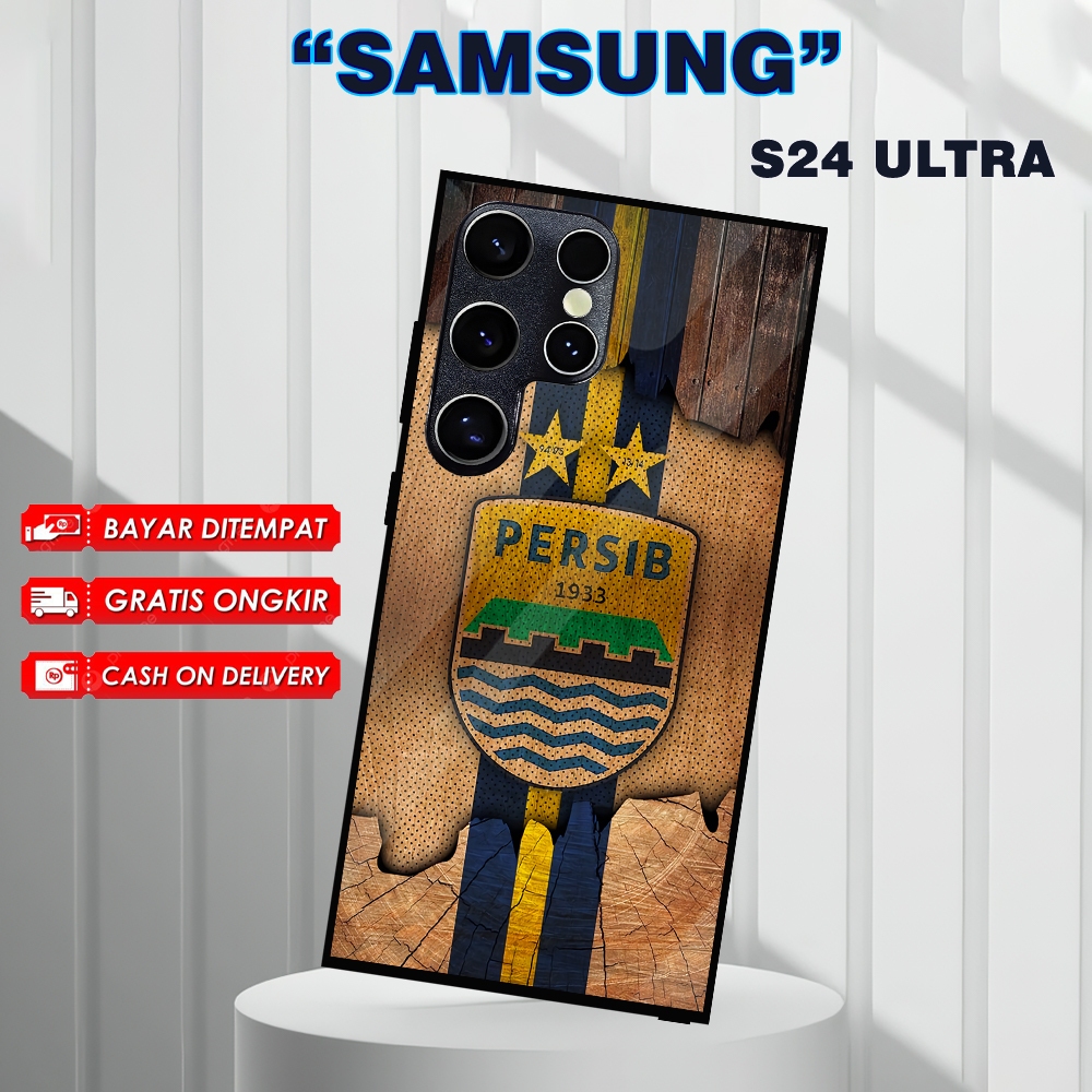 [CS02]  Case Glossy SAMSUNG S24 ULTRA |Casing Kilau Hp Motif persib