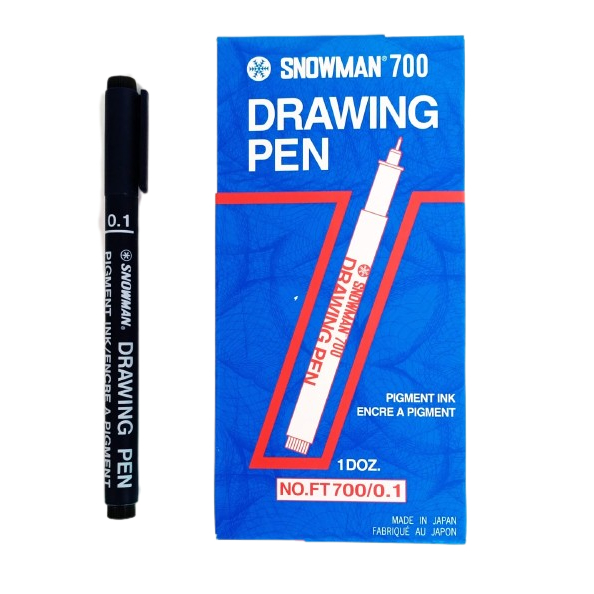 

Snowman700-DrawingPen-PigmentInk-1pcs-Madein Japan