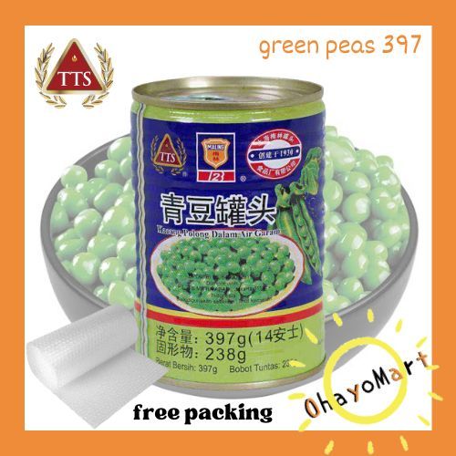 

TTS Green Peas / Canned Green Peas / Kacang polong dalam kaleng 397g