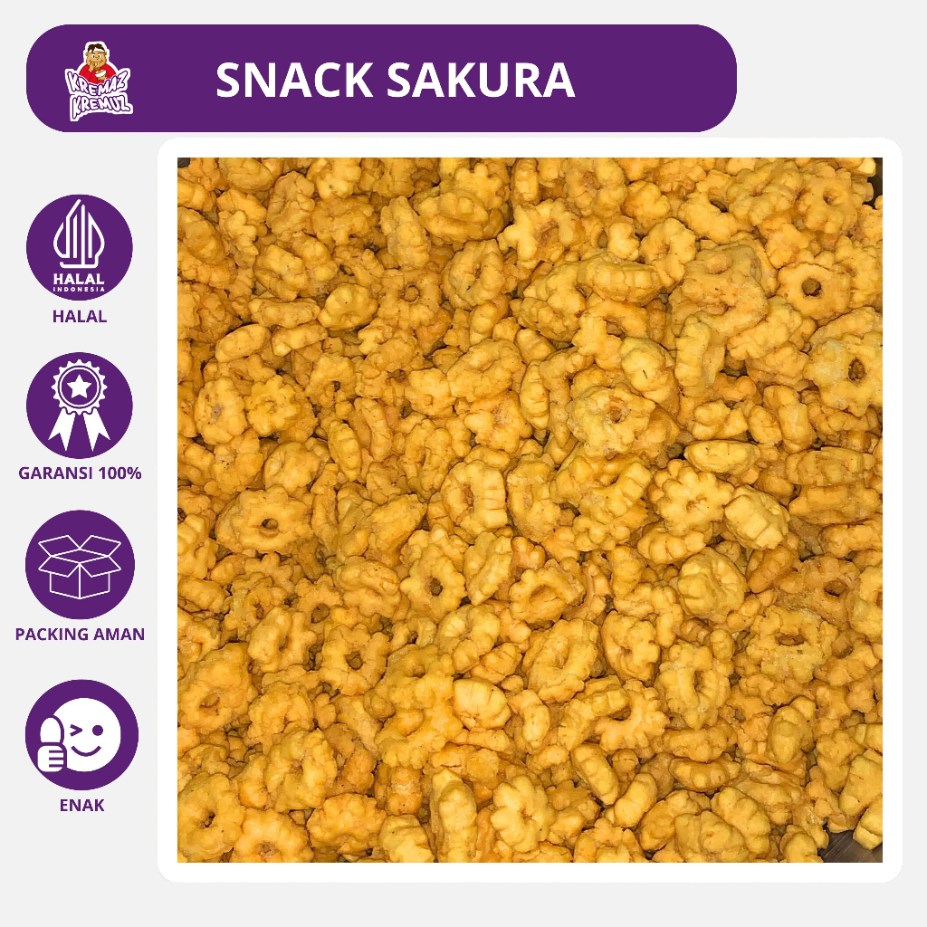 

SNACK SAKURA KEMBANG RIBUT CAMILAN ENAK GURIH 250g 400g