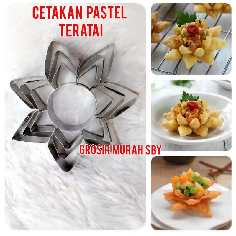 Cetakan kue pastel teratai /  cetakan pastel bintang / pembuat kulit pangsit