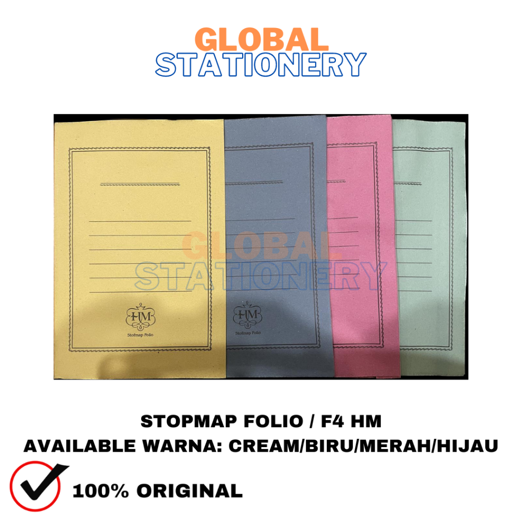 

STOPMAP FOLIO MERK HM UKURAN F4 FOLIO 4 WARNA 1 PAX ISI 50