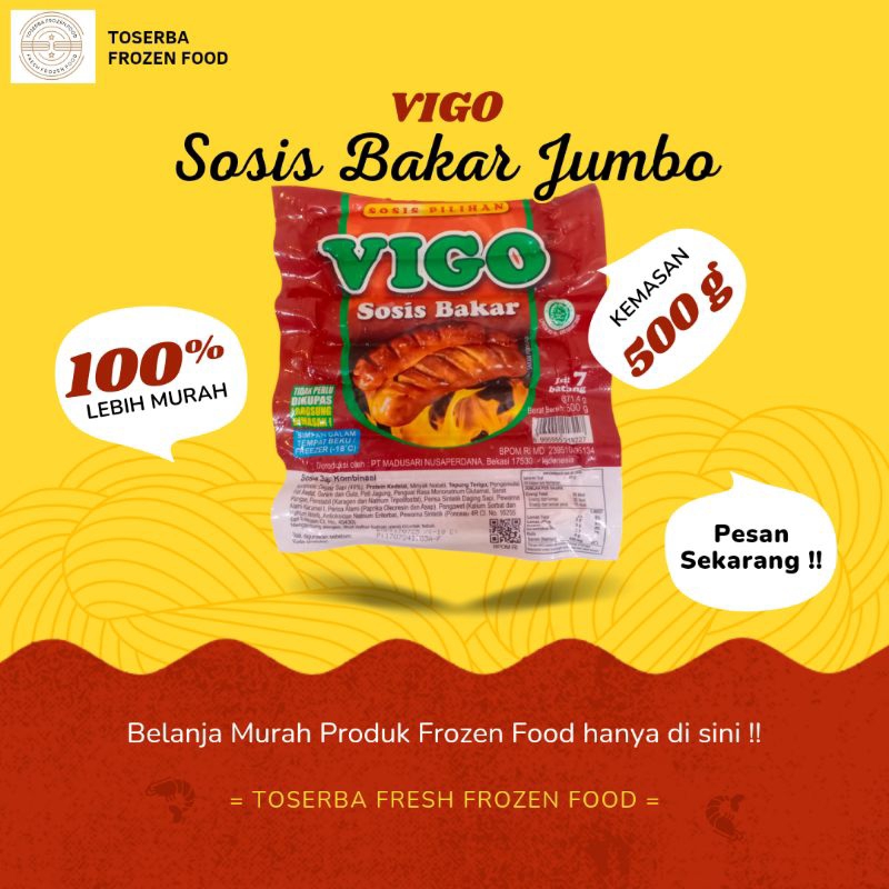 

VIGO Sosis Bakar Jumbo 500g Isi 7 pcs