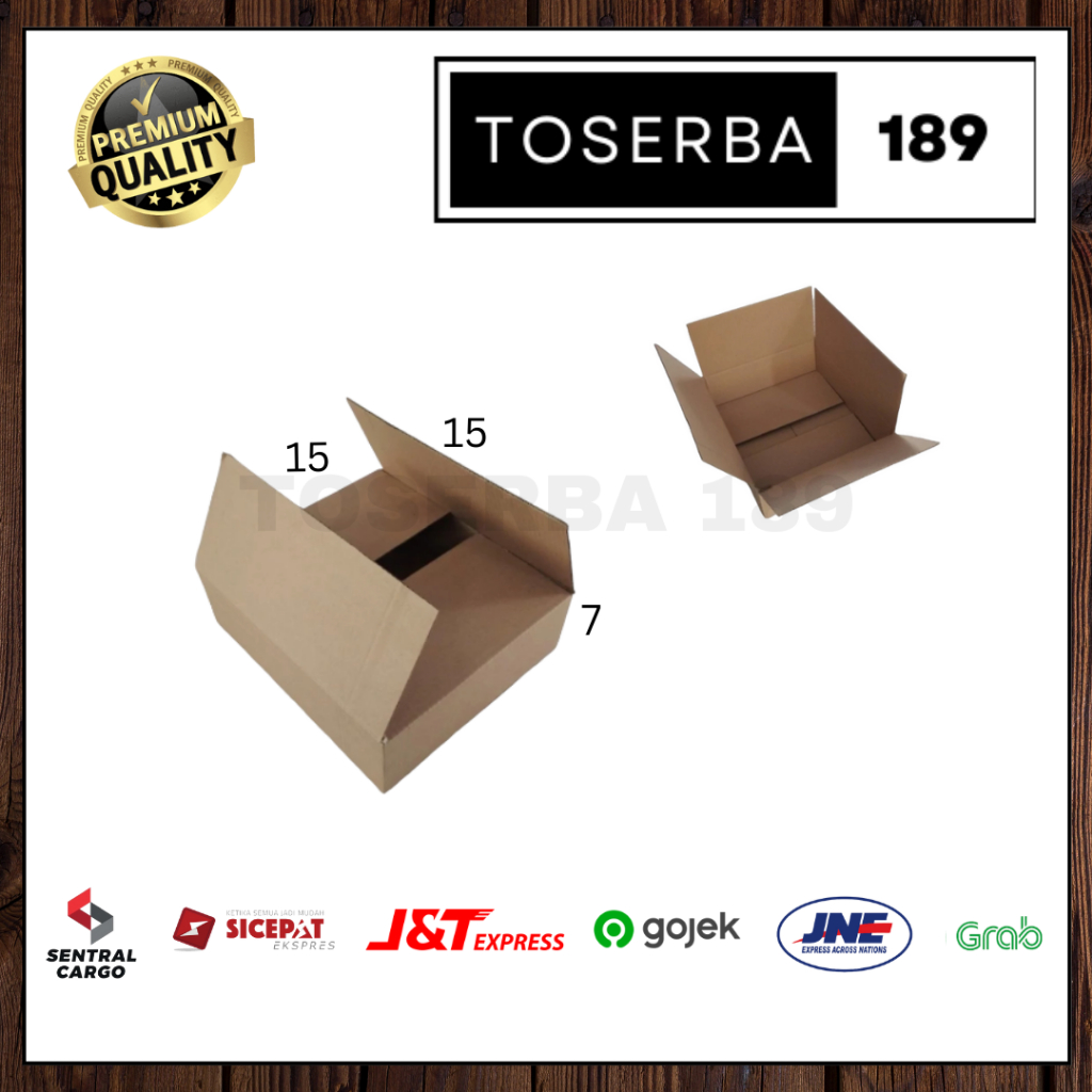 

kotak kardus box packing uk 15x15x7 SHEET POLOS