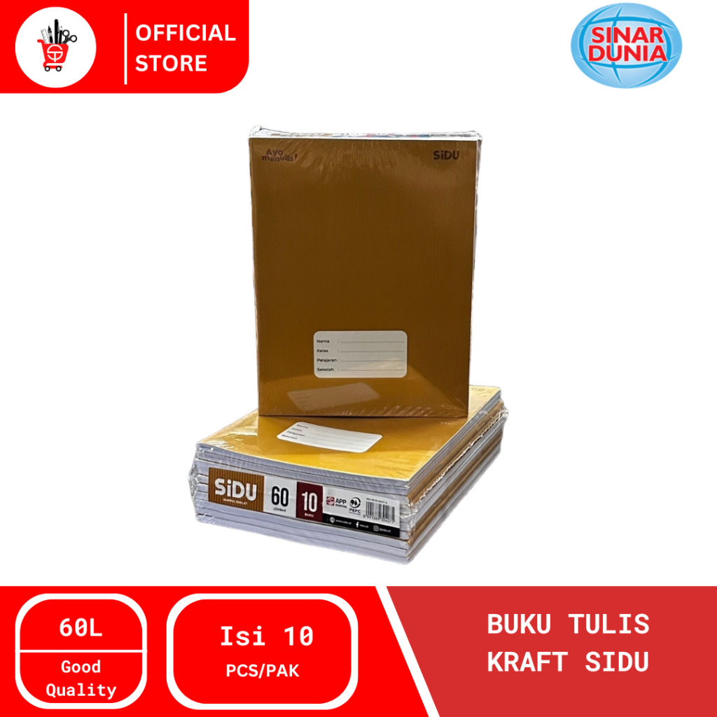 

Book | Buku Tulis SiDu Kraft/Craft 60 Lembar (1 PAK)